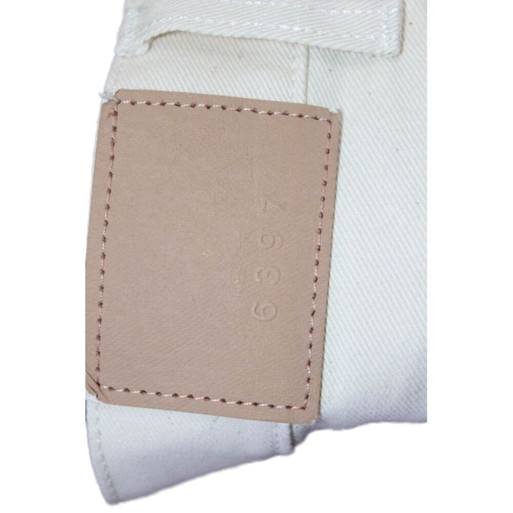 6397 Unisex Cropped Chino Pants Beige 100% Cotton Size 24 - Picture 4 of 5